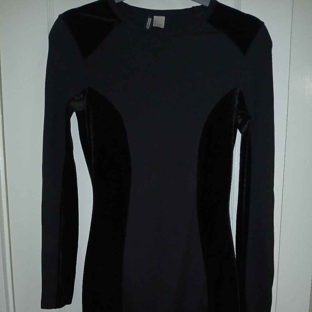 divided brand bodycon black dress size 6
